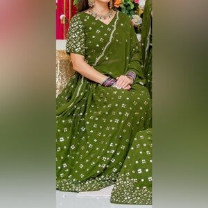 Elegant Green Embellished Lehenga